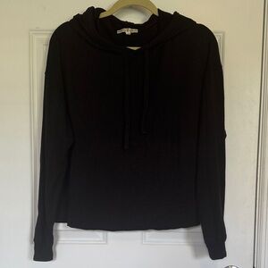 Express One Eleven Cropped Women's Hoodie with Raw Hem